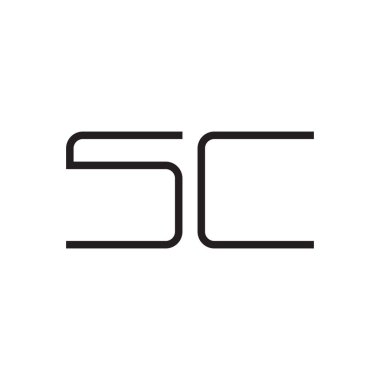 sc ilk harf vektör logo simgesi