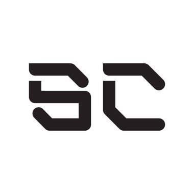 sc ilk harf vektör logo simgesi