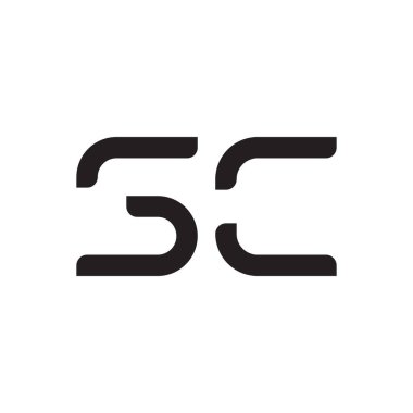 sc ilk harf vektör logo simgesi
