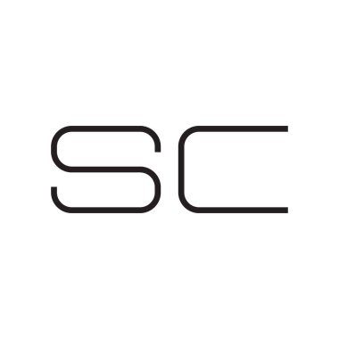 sc ilk harf vektör logo simgesi