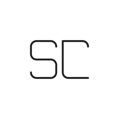 sc ilk harf vektör logo simgesi