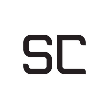 sc ilk harf vektör logo simgesi