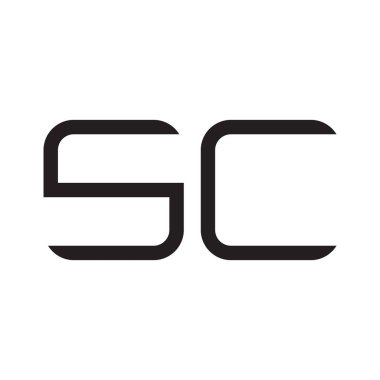 sc ilk harf vektör logo simgesi