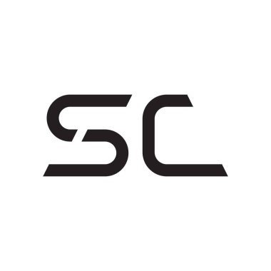 sc ilk harf vektör logo simgesi