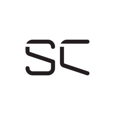 sc ilk harf vektör logo simgesi