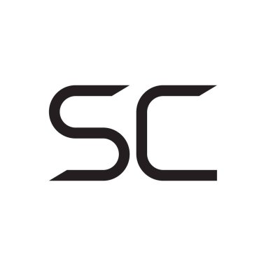 sc ilk harf vektör logo simgesi