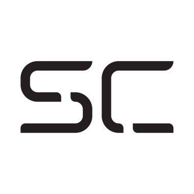 sc ilk harf vektör logo simgesi