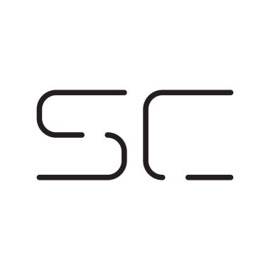 sc ilk harf vektör logo simgesi