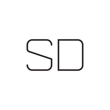 sd ilk harf vektör logo simgesi