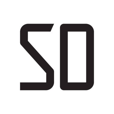 sd ilk harf vektör logo simgesi