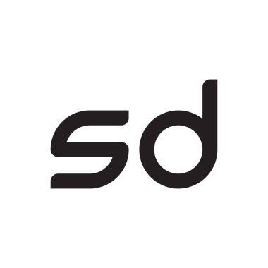 sd ilk harf vektör logo simgesi