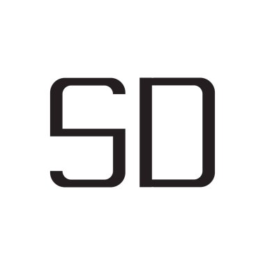 sd ilk harf vektör logo simgesi