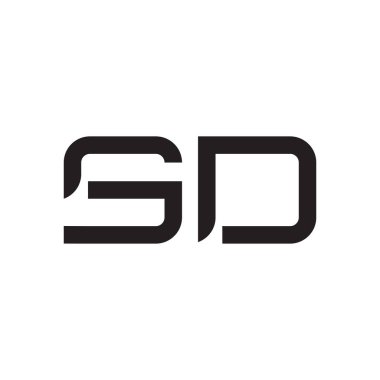 sd ilk harf vektör logo simgesi