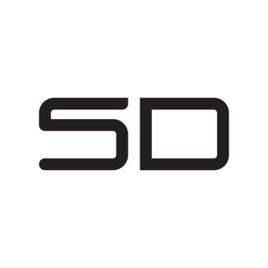 sd ilk harf vektör logo simgesi