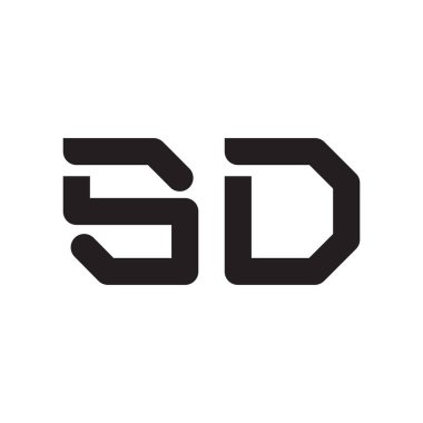sd ilk harf vektör logo simgesi