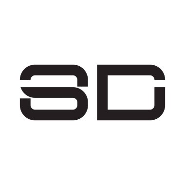 sd ilk harf vektör logo simgesi