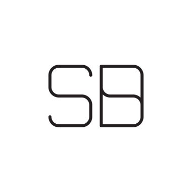 sd ilk harf vektör logo simgesi