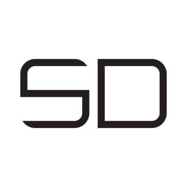 sd ilk harf vektör logo simgesi