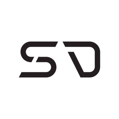 sd ilk harf vektör logo simgesi