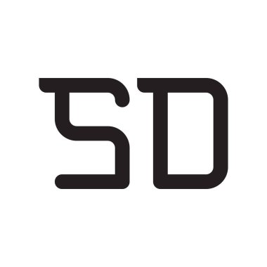 sd ilk harf vektör logo simgesi