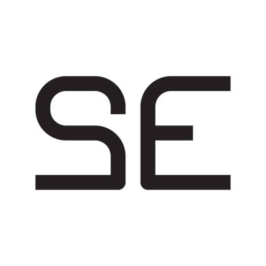 se ilk harf vektör logo simgesi