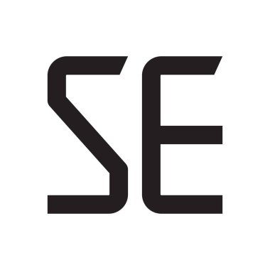 se ilk harf vektör logo simgesi