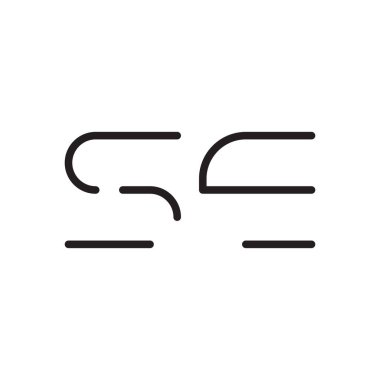 se ilk harf vektör logo simgesi