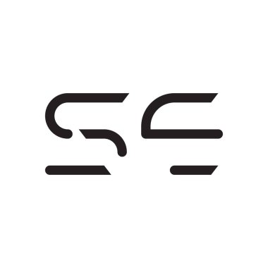 se ilk harf vektör logo simgesi