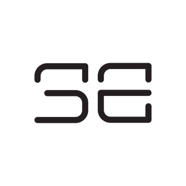 se ilk harf vektör logo simgesi