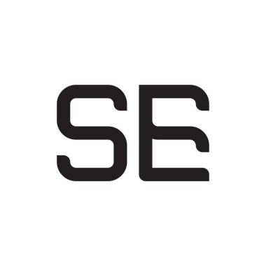 se ilk harf vektör logo simgesi