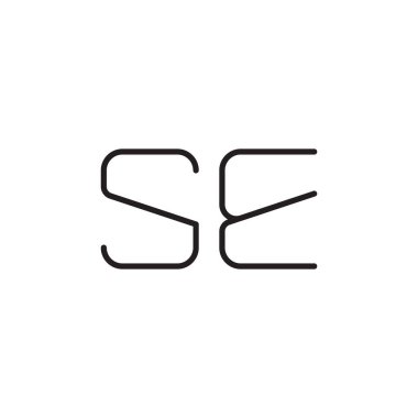 se ilk harf vektör logo simgesi