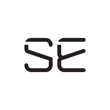 se ilk harf vektör logo simgesi