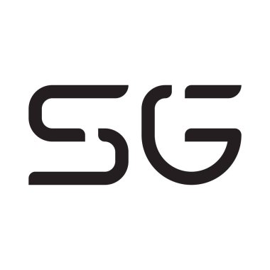 sg ilk harf vektör logosu simgesi