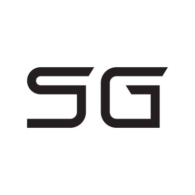 sg ilk harf vektör logosu simgesi