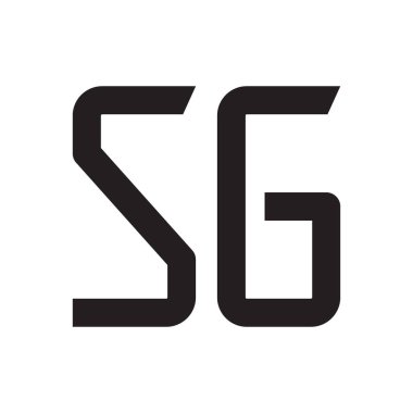 sg ilk harf vektör logosu simgesi