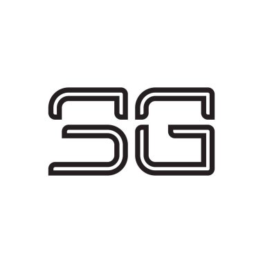 sg ilk harf vektör logosu simgesi
