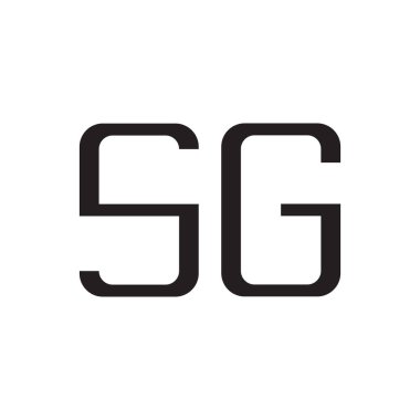 sg ilk harf vektör logosu simgesi