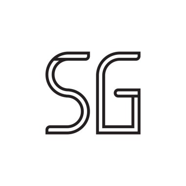 sg ilk harf vektör logosu simgesi