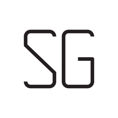 sg ilk harf vektör logosu simgesi