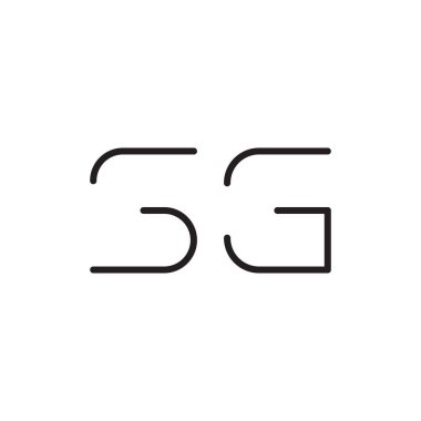sg ilk harf vektör logosu simgesi