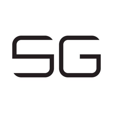 sg ilk harf vektör logosu simgesi