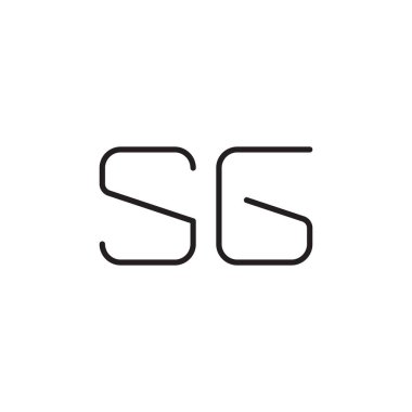 sg ilk harf vektör logosu simgesi