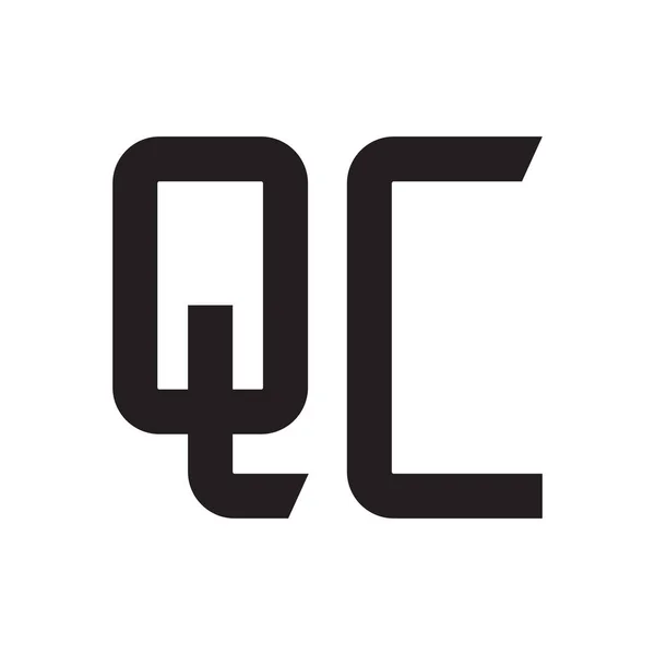 Qc頭文字ベクトルロゴアイコン — ストックベクタ