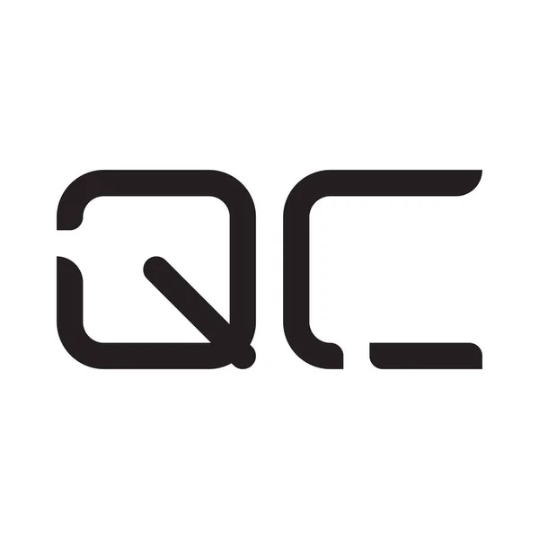 Qc頭文字ベクトルロゴアイコン — ストックベクタ