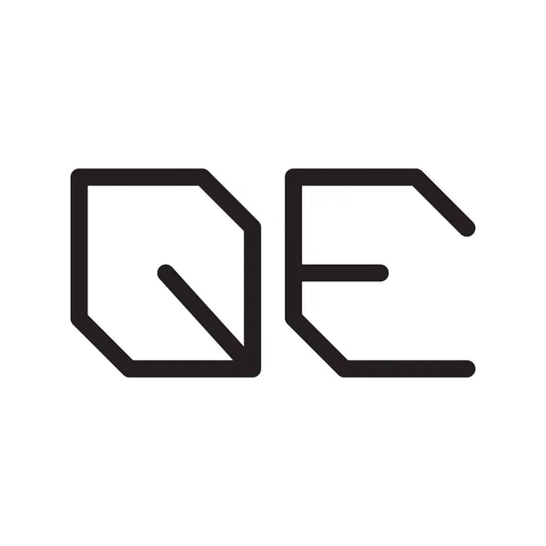 Qe頭文字ベクトルロゴアイコン — ストックベクタ