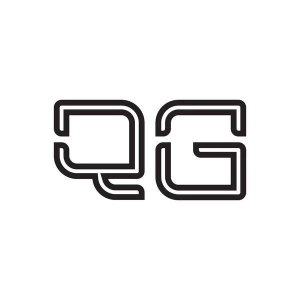 Qg頭文字ベクトルロゴアイコン — ストックベクタ