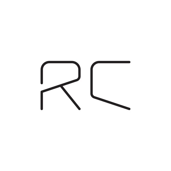 Rc頭文字ベクトルロゴアイコン — ストックベクタ