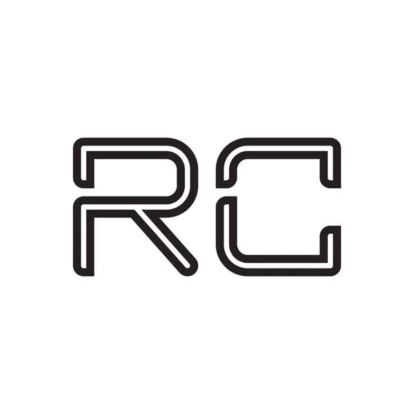 Rc頭文字ベクトルロゴアイコン — ストックベクタ