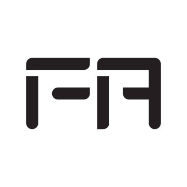fa ilk harf vektör logosu simgesi