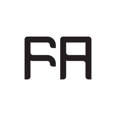 fa ilk harf vektör logosu simgesi